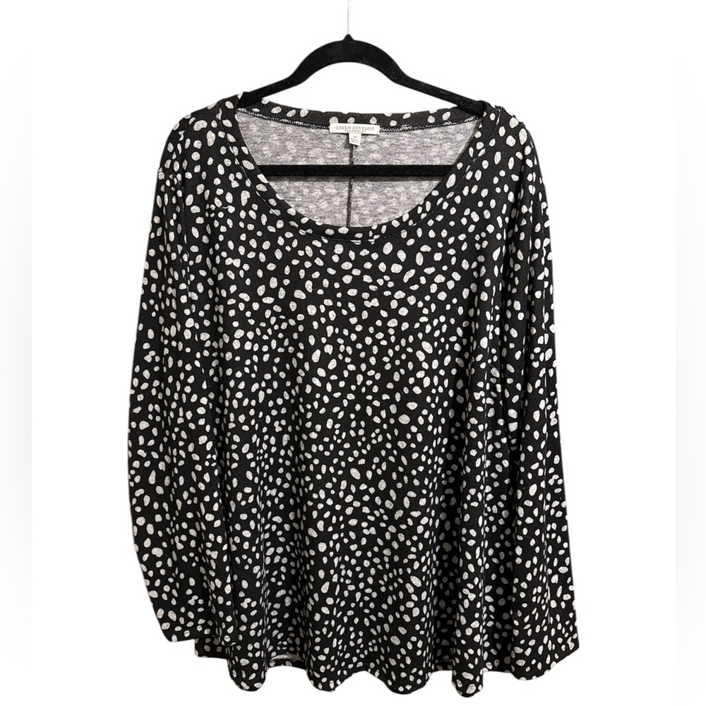 GREEN ENVELOPE 3X Animal Print L/S top, EUC. Super soft